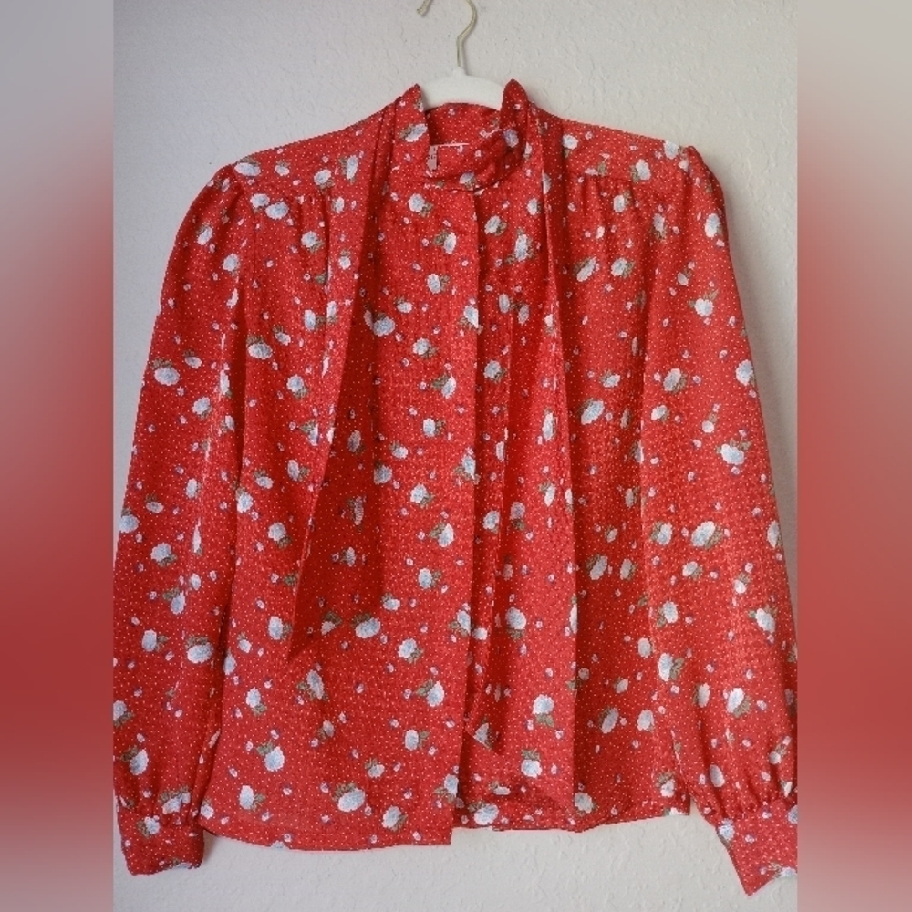 Vintage Country Sophisticate By Pendleton Red Floral Plus Size 6